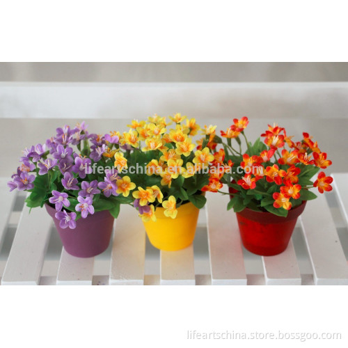 flower artificial, 15cm potted flower bonsai, mini plant